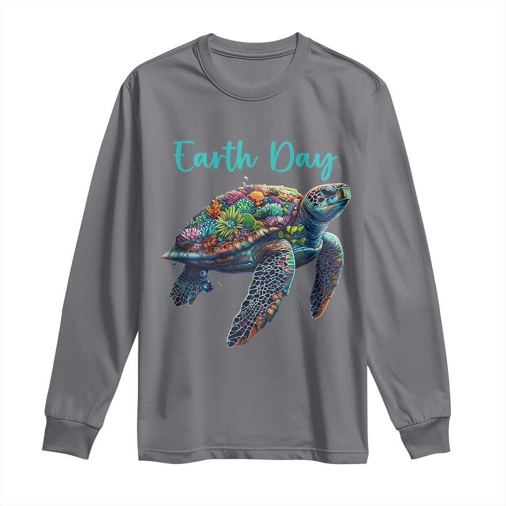 Sea Turtle Earth Day Long Sleeve Shirt Save The Earth
