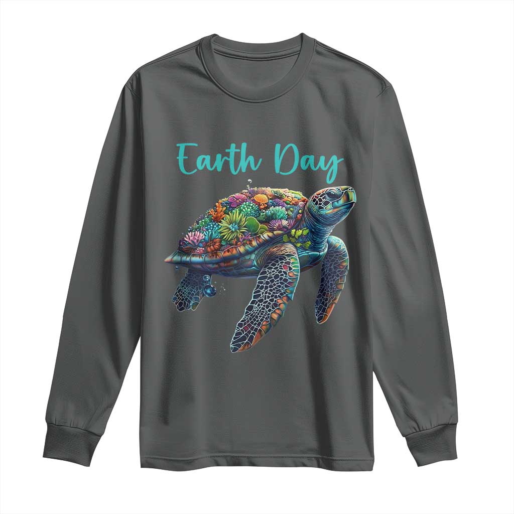 Sea Turtle Earth Day Long Sleeve Shirt Save The Earth