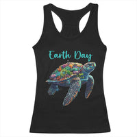Sea Turtle Earth Day Racerback Tank Top Save The Earth