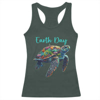 Sea Turtle Earth Day Racerback Tank Top Save The Earth