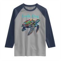 Sea Turtle Earth Day Raglan Shirt Save The Earth