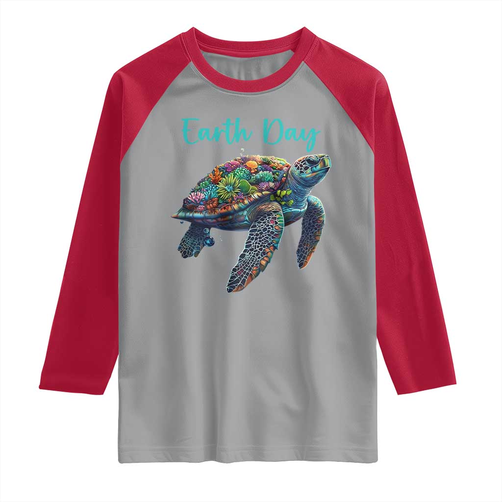 Sea Turtle Earth Day Raglan Shirt Save The Earth