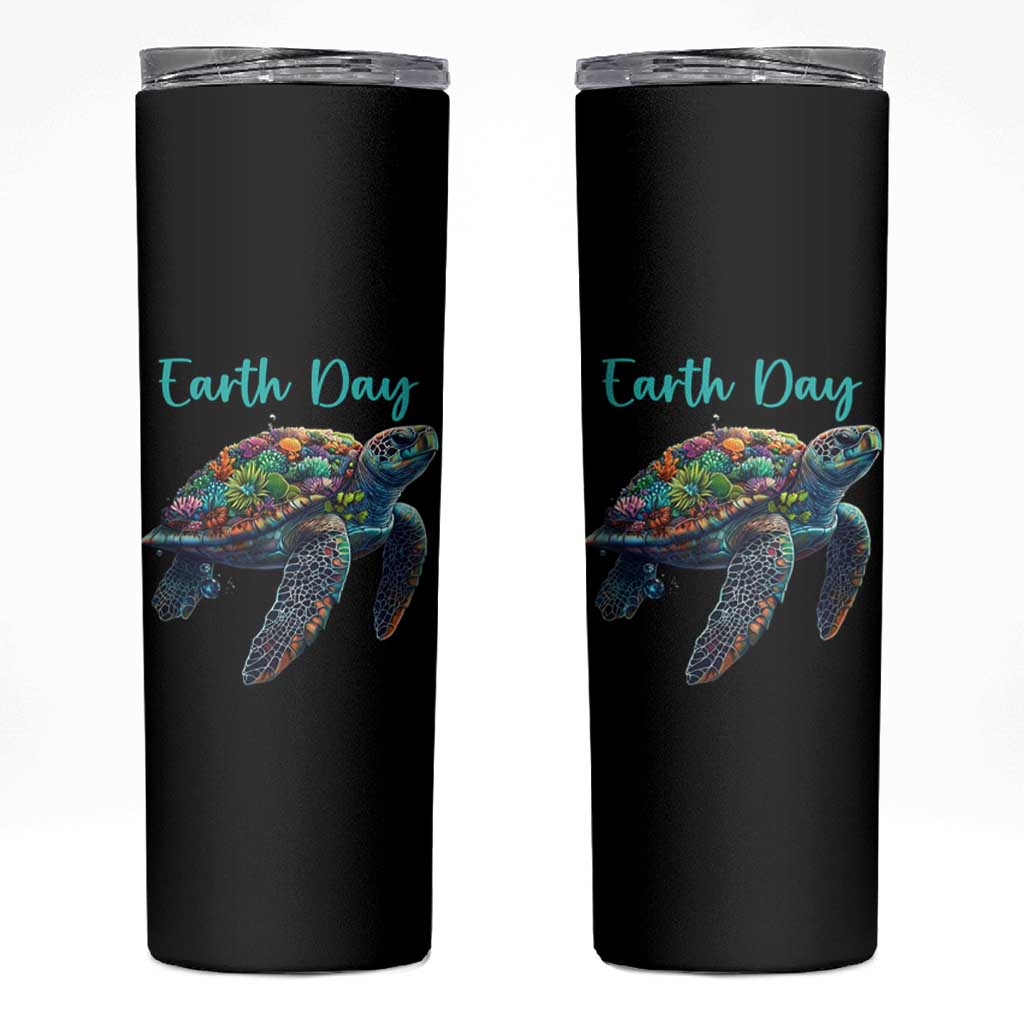 Sea Turtle Earth Day Skinny Tumbler Save The Earth