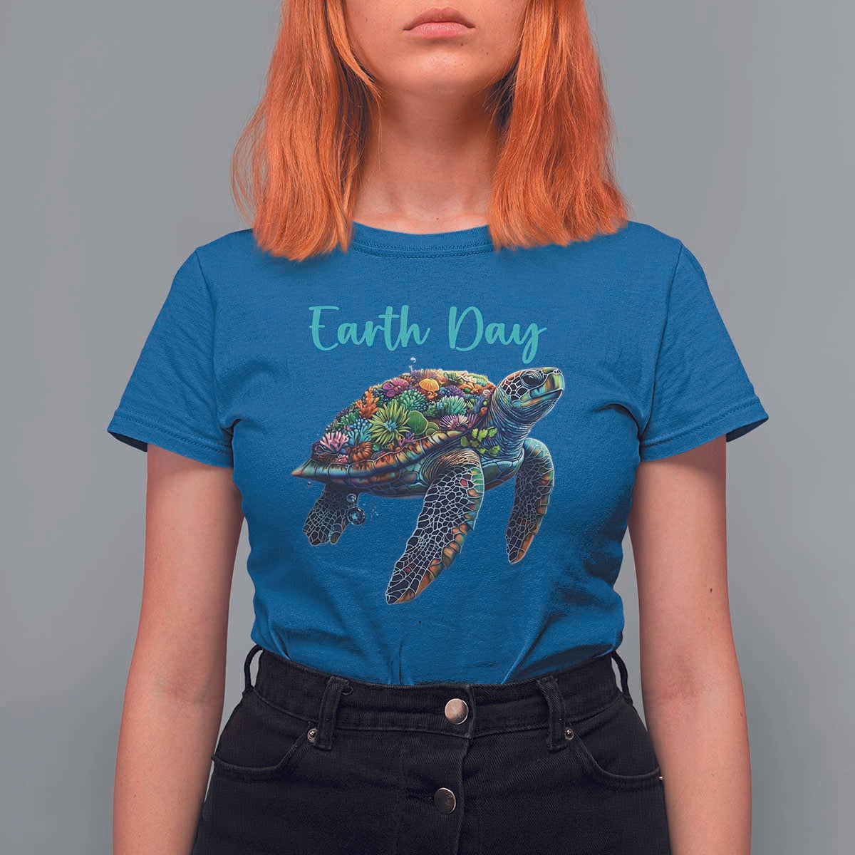 Sea Turtle Earth Day T Shirt For Women Save The Earth