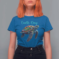 Sea Turtle Earth Day T Shirt For Women Save The Earth