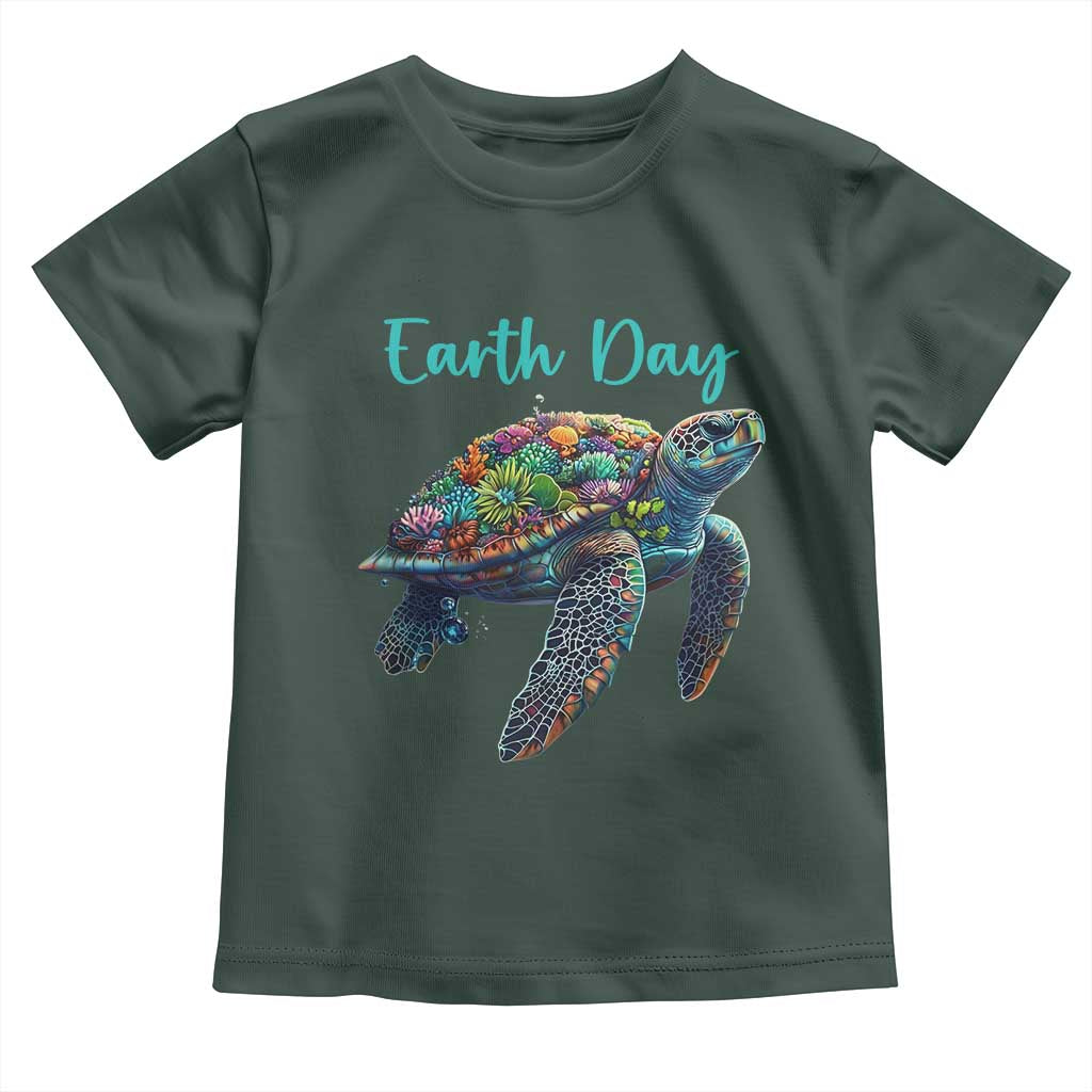 Sea Turtle Earth Day Toddler T Shirt Save The Earth