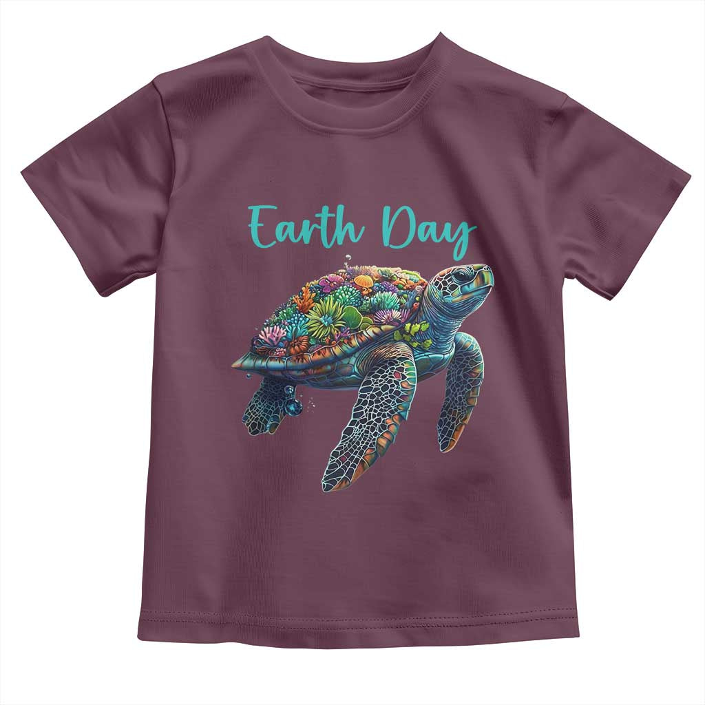 Sea Turtle Earth Day Toddler T Shirt Save The Earth
