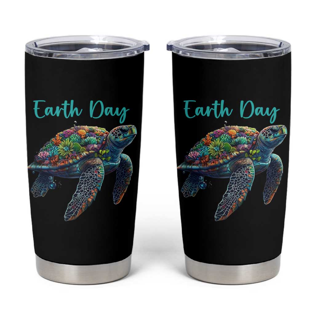 Sea Turtle Earth Day Tumbler Cup Save The Earth