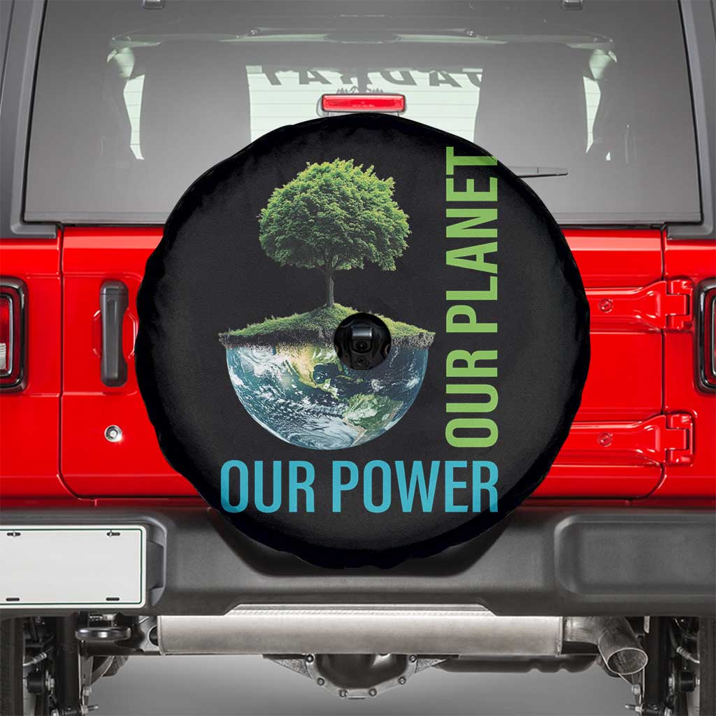 Our Power Our Planet Spare Tire Cover Earth Day 2025