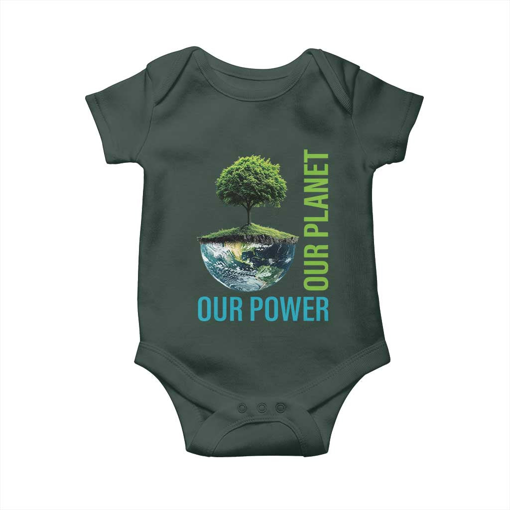 Our Power Our Planet Baby Onesie Earth Day 2025