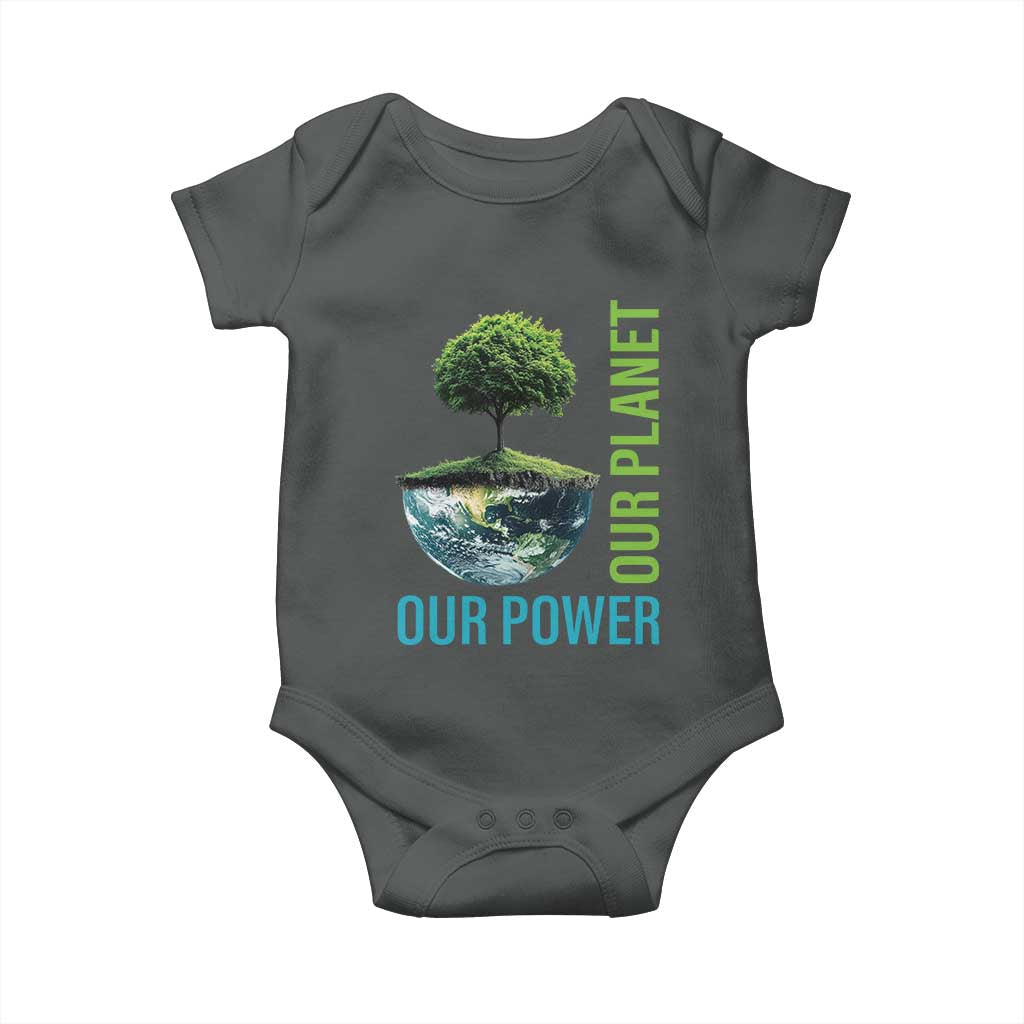 Our Power Our Planet Baby Onesie Earth Day 2025