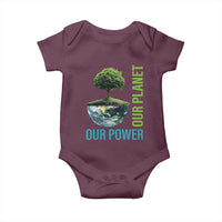 Our Power Our Planet Baby Onesie Earth Day 2025