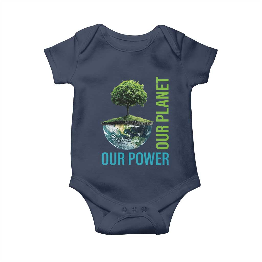 Our Power Our Planet Baby Onesie Earth Day 2025