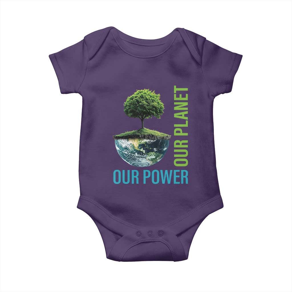 Our Power Our Planet Baby Onesie Earth Day 2025