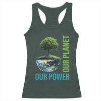 Our Power Our Planet Racerback Tank Top Earth Day 2025