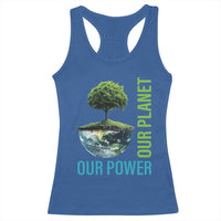 Our Power Our Planet Racerback Tank Top Earth Day 2025
