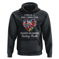 AAPI Heritage Month Hoodie National Asian American and Pacific Islander Countries Flag Heart