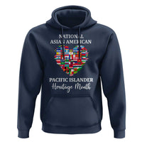 AAPI Heritage Month Hoodie National Asian American and Pacific Islander Countries Flag Heart