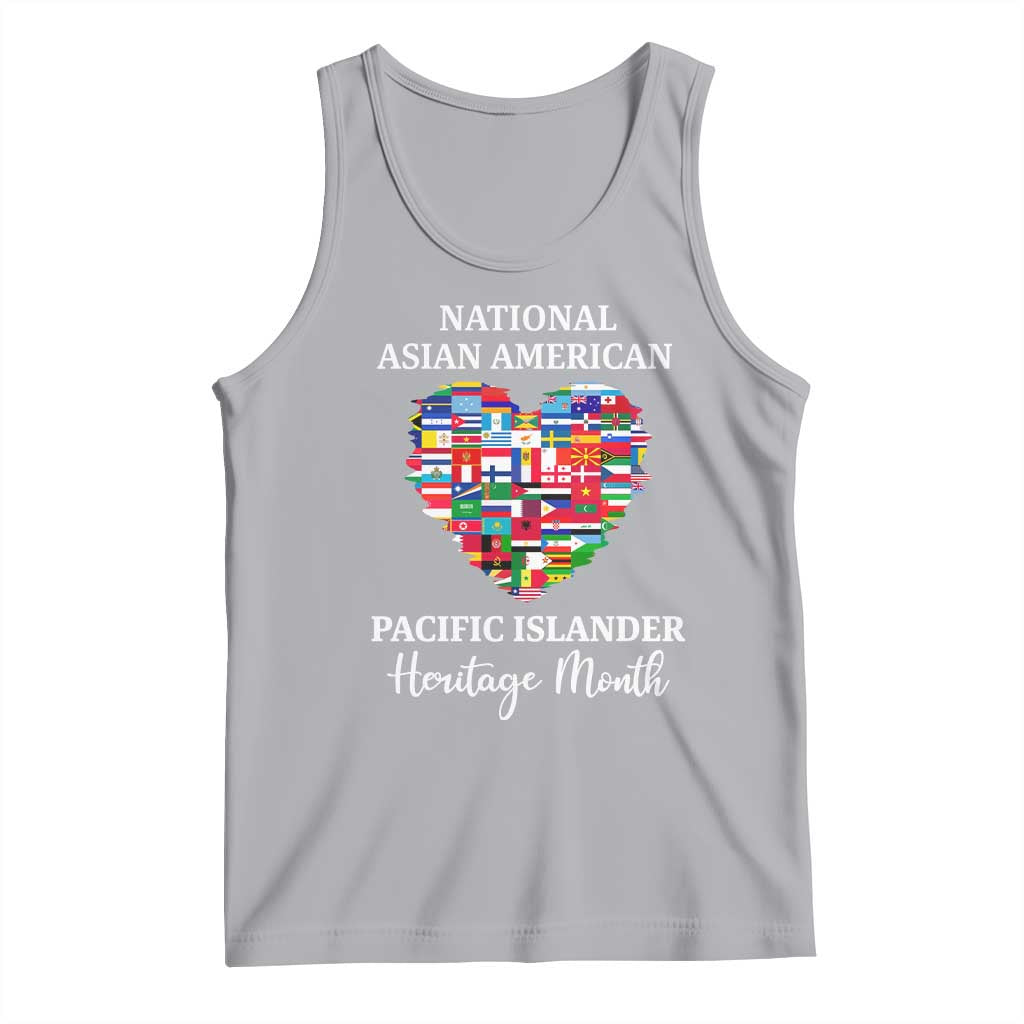 AAPI Heritage Month Tank Top National Asian American and Pacific Islander Countries Flag Heart