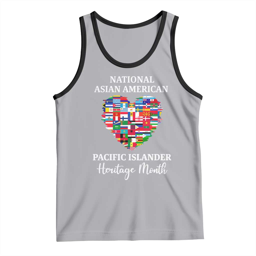 AAPI Heritage Month Tank Top National Asian American and Pacific Islander Countries Flag Heart