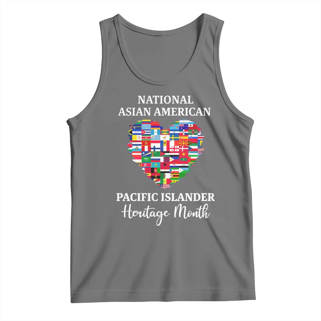AAPI Heritage Month Tank Top National Asian American and Pacific Islander Countries Flag Heart