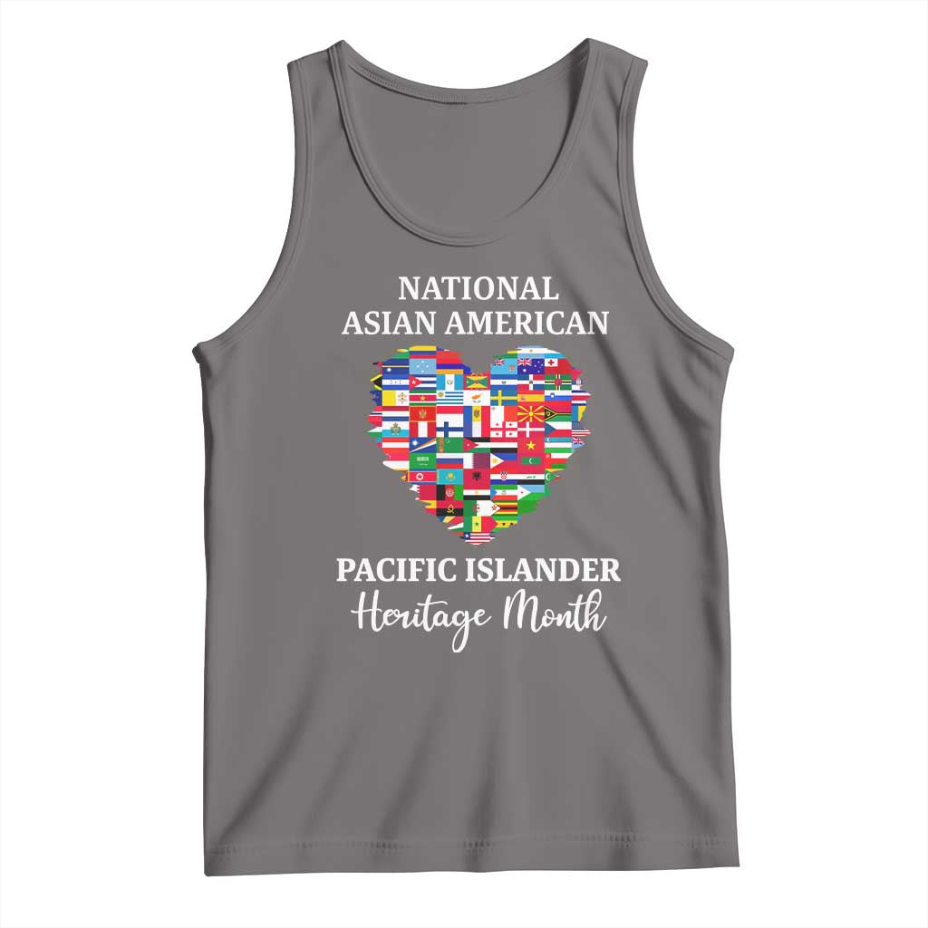 AAPI Heritage Month Tank Top National Asian American and Pacific Islander Countries Flag Heart