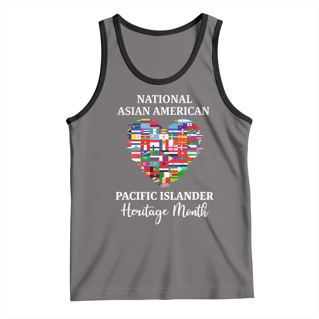 AAPI Heritage Month Tank Top National Asian American and Pacific Islander Countries Flag Heart