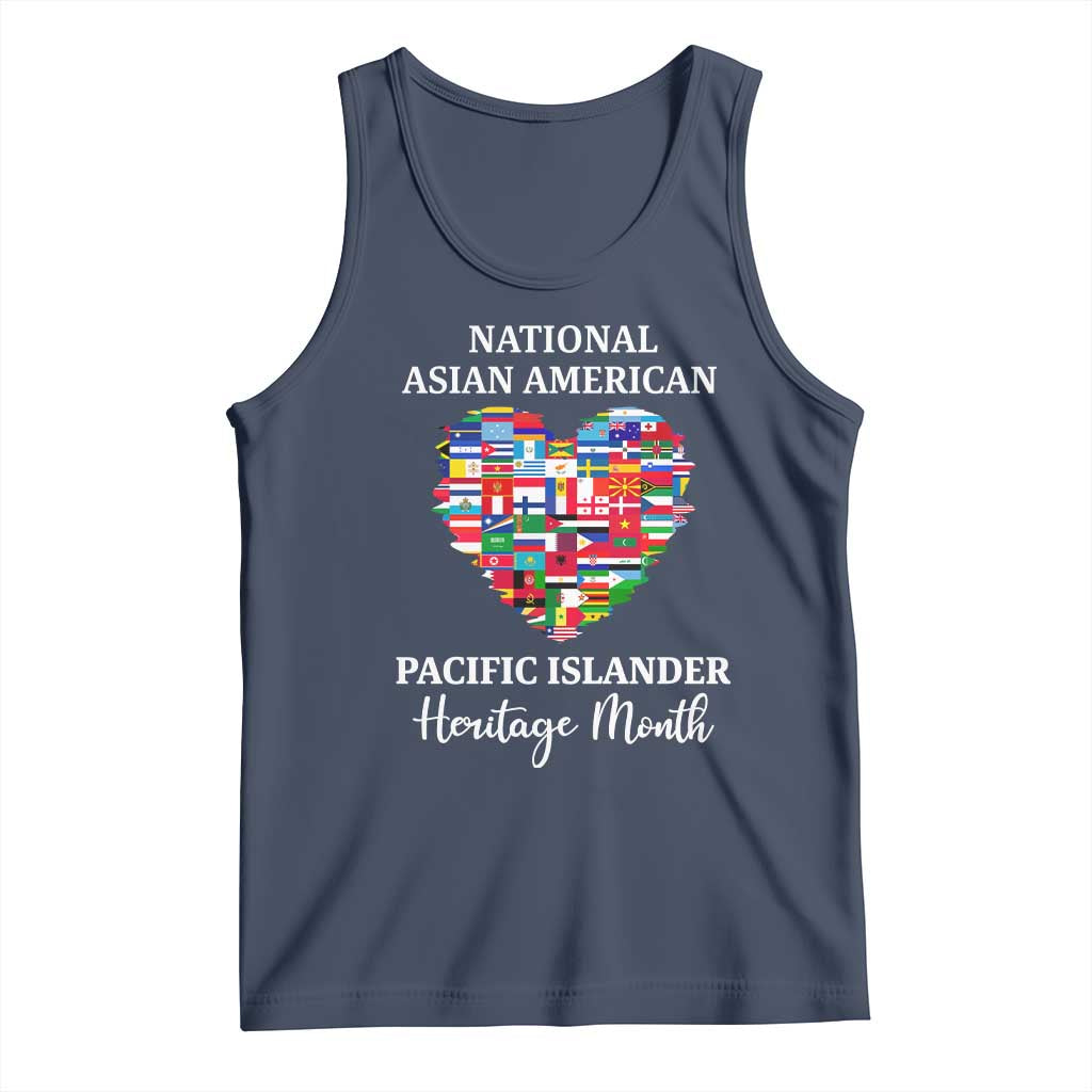 AAPI Heritage Month Tank Top National Asian American and Pacific Islander Countries Flag Heart