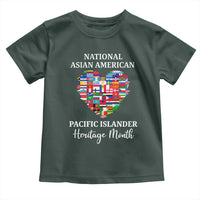 AAPI Heritage Month Toddler T Shirt National Asian American and Pacific Islander Countries Flag Heart
