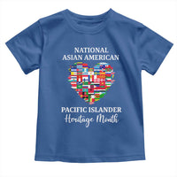 AAPI Heritage Month Toddler T Shirt National Asian American and Pacific Islander Countries Flag Heart