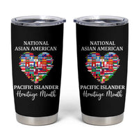 AAPI Heritage Month Tumbler Cup National Asian American and Pacific Islander Countries Flag Heart