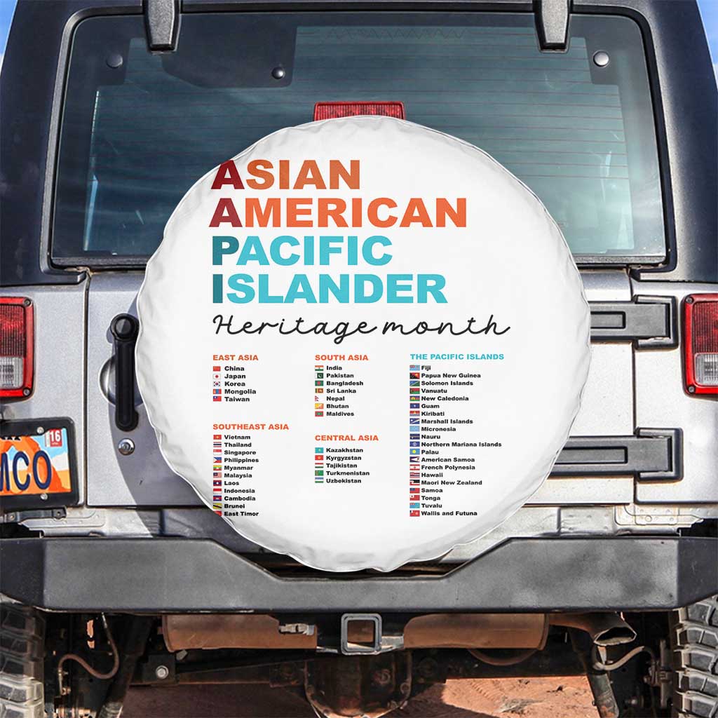 AAPI Heritage Month Spare Tire Cover Asian American and Pacific Islander Countries Pride