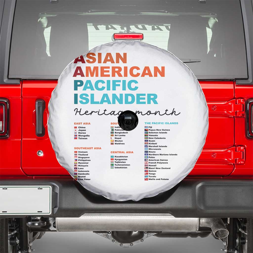 AAPI Heritage Month Spare Tire Cover Asian American and Pacific Islander Countries Pride