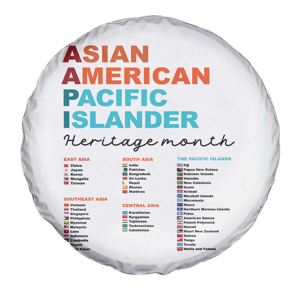 AAPI Heritage Month Spare Tire Cover Asian American and Pacific Islander Countries Pride