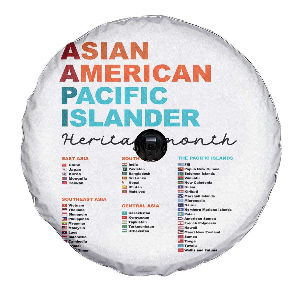 AAPI Heritage Month Spare Tire Cover Asian American and Pacific Islander Countries Pride