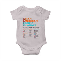AAPI Heritage Month Baby Onesie Asian American and Pacific Islander Countries Pride