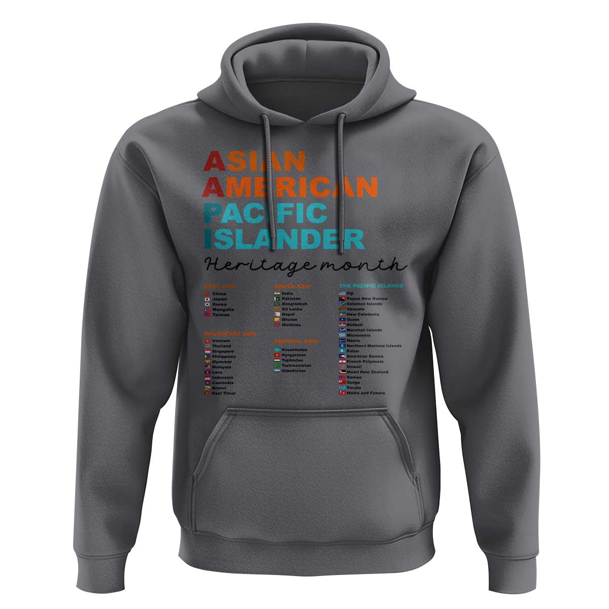 AAPI Heritage Month Hoodie Asian American and Pacific Islander Countries Pride
