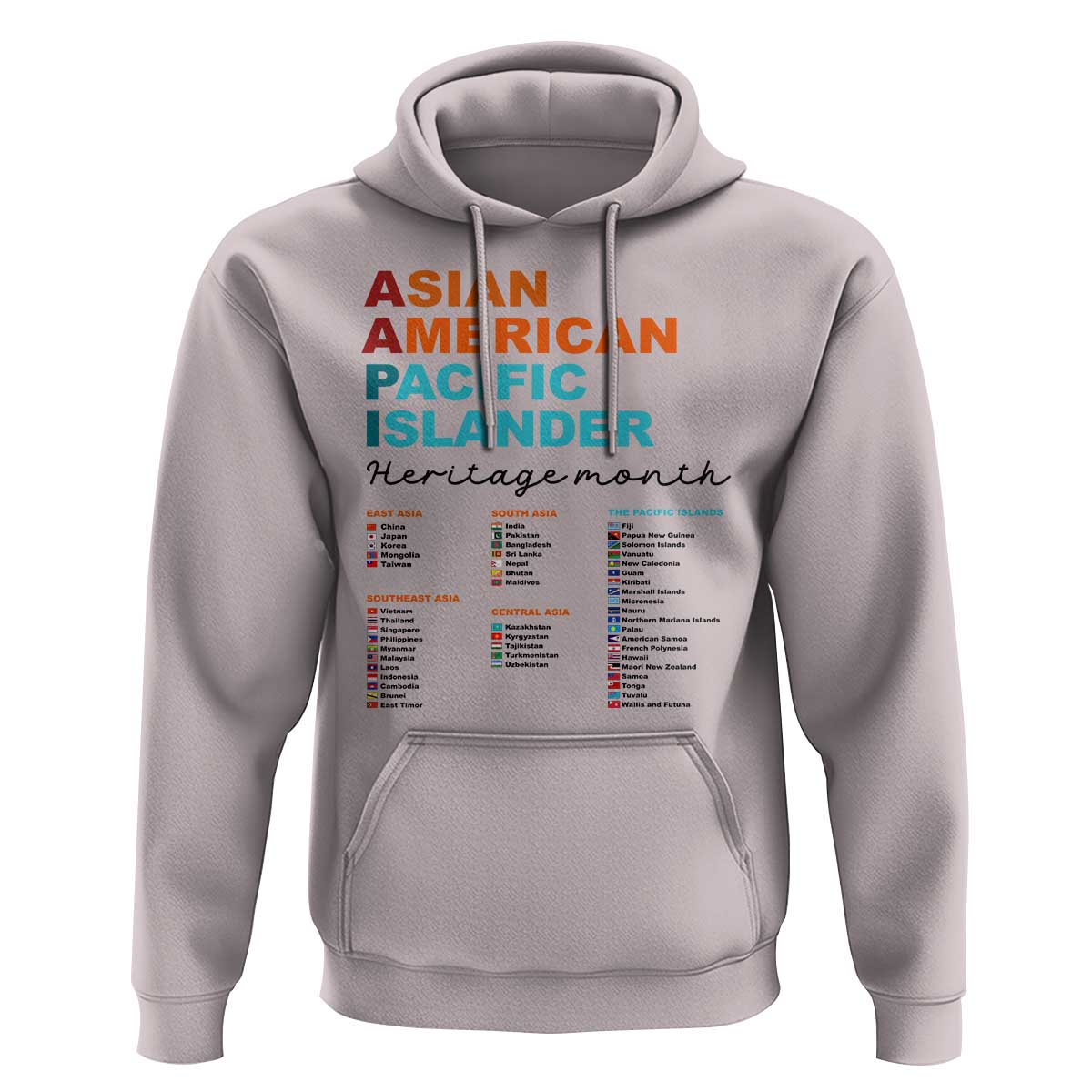 AAPI Heritage Month Hoodie Asian American and Pacific Islander Countries Pride