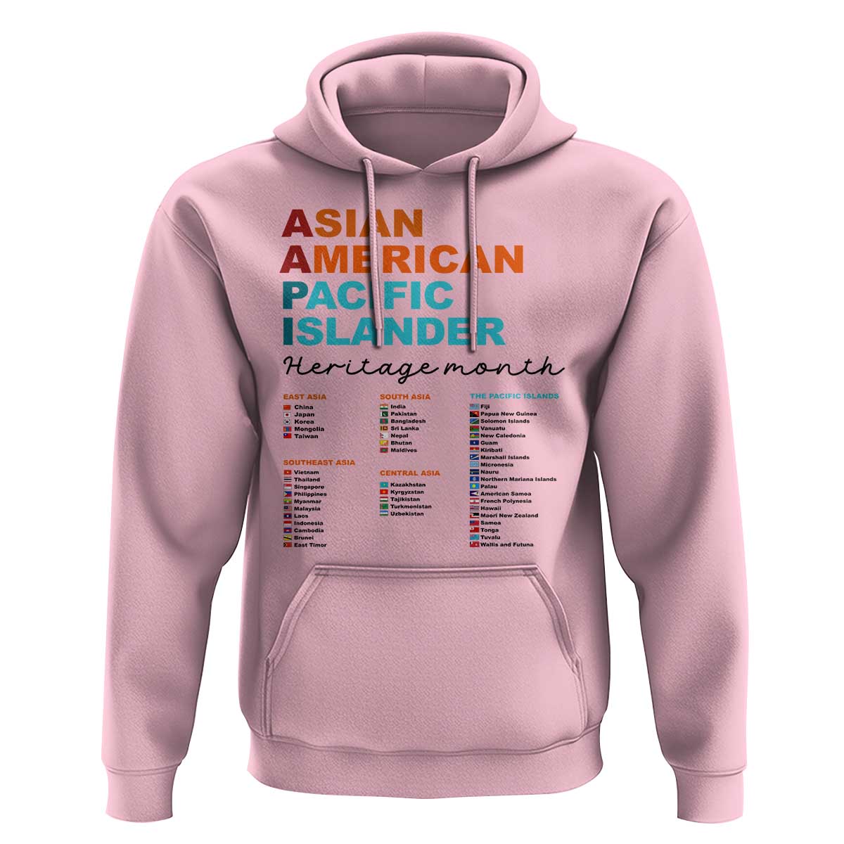 AAPI Heritage Month Hoodie Asian American and Pacific Islander Countries Pride