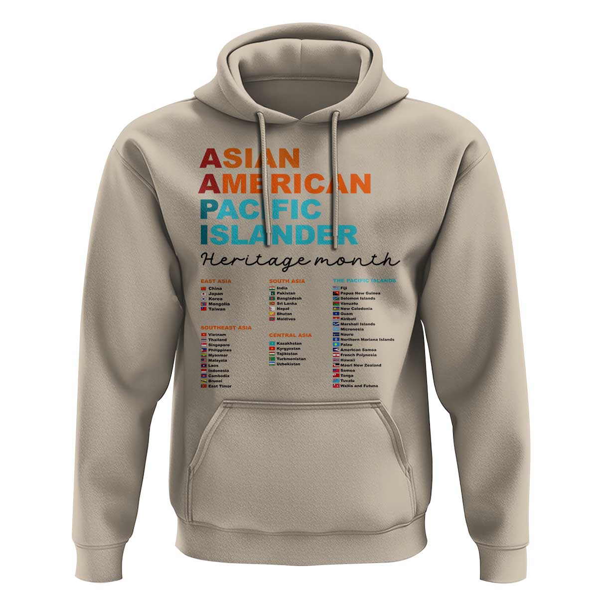 AAPI Heritage Month Hoodie Asian American and Pacific Islander Countries Pride