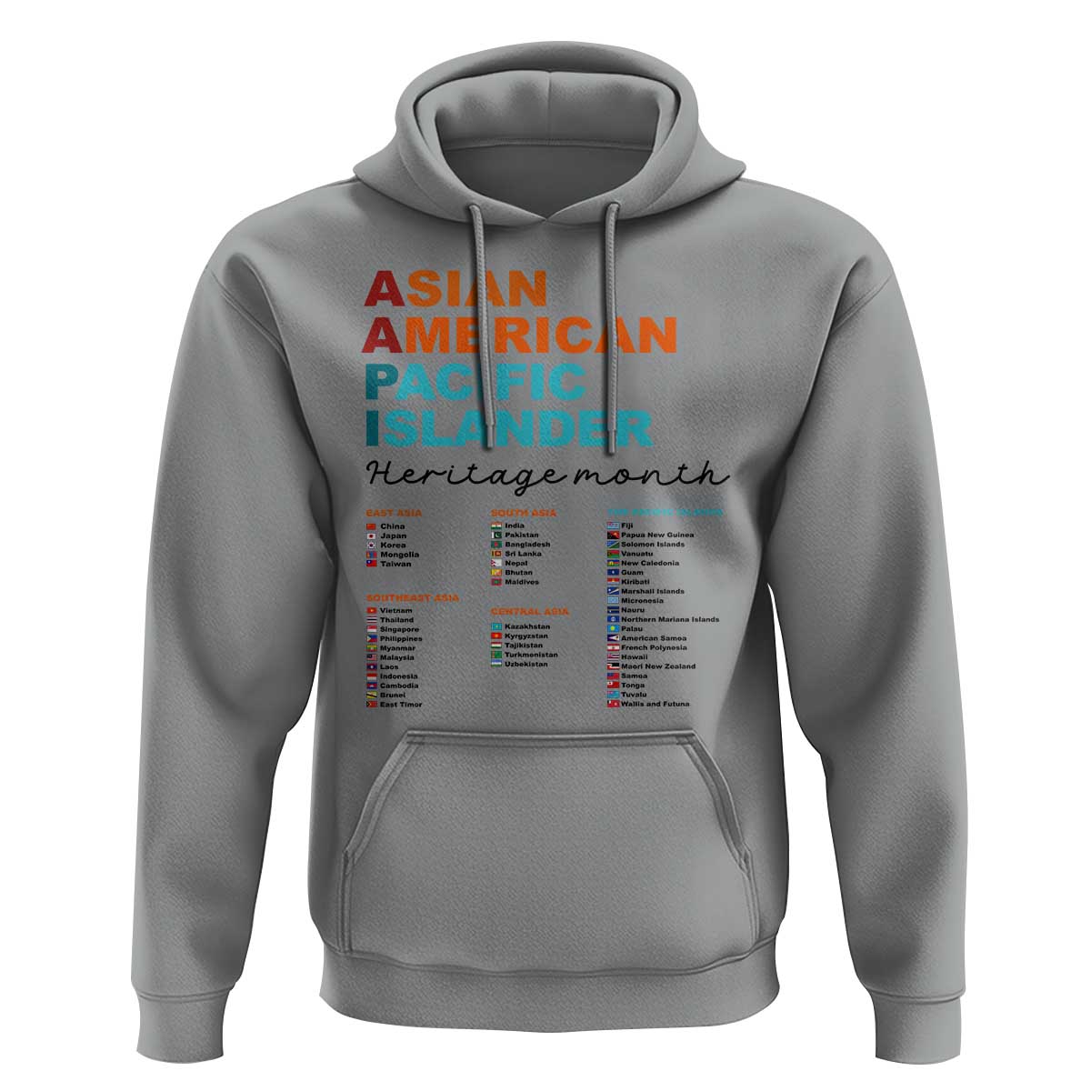 AAPI Heritage Month Hoodie Asian American and Pacific Islander Countries Pride