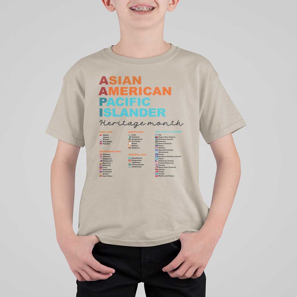 AAPI Heritage Month T Shirt For Kid Asian American and Pacific Islander Countries Pride