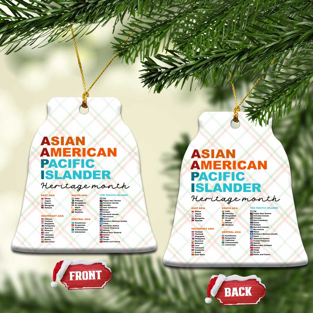 AAPI Heritage Month Ceramic Ornament Asian American and Pacific Islander Countries Pride - Wonder Print Shop