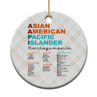 AAPI Heritage Month Ceramic Ornament Asian American and Pacific Islander Countries Pride - Wonder Print Shop