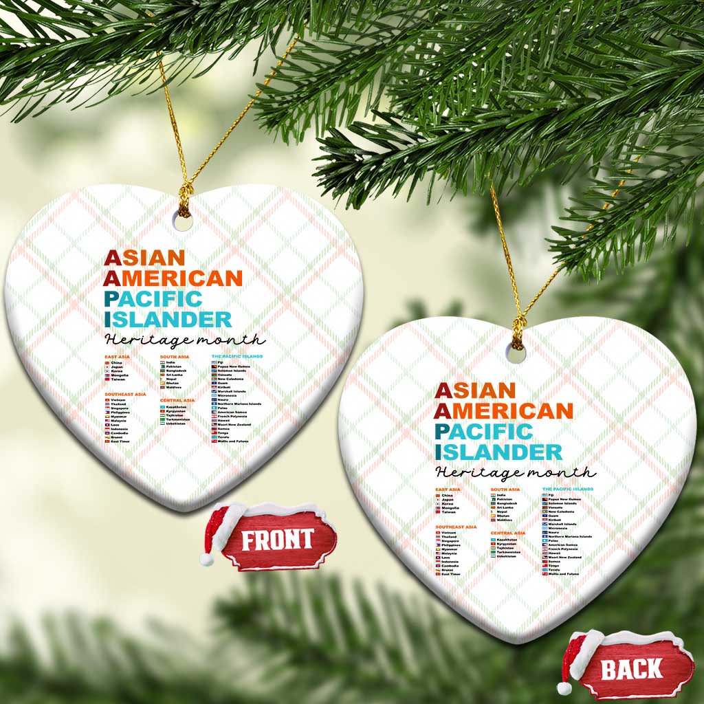 AAPI Heritage Month Ceramic Ornament Asian American and Pacific Islander Countries Pride - Wonder Print Shop