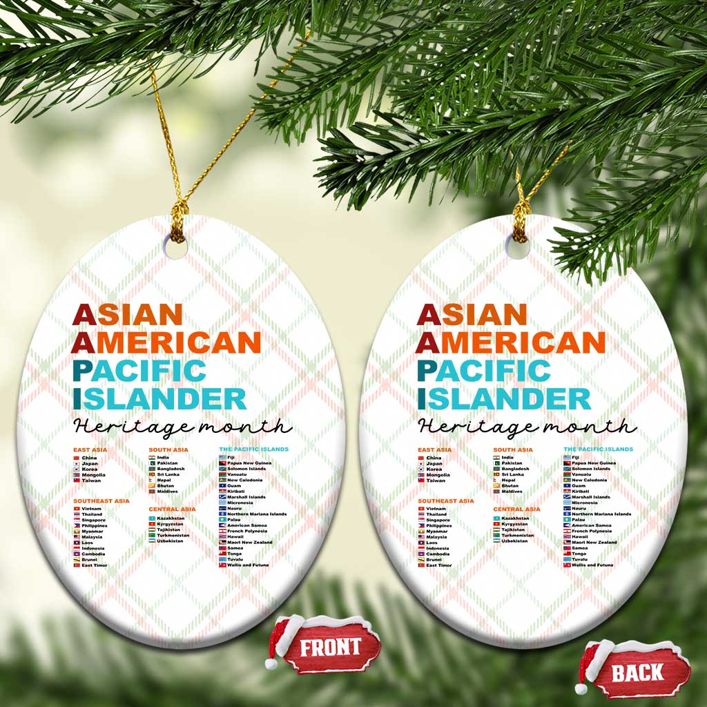 AAPI Heritage Month Ceramic Ornament Asian American and Pacific Islander Countries Pride - Wonder Print Shop