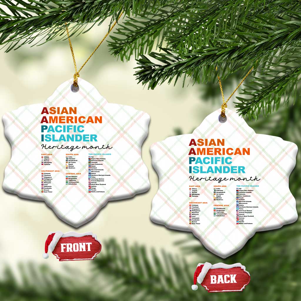 AAPI Heritage Month Ceramic Ornament Asian American and Pacific Islander Countries Pride - Wonder Print Shop