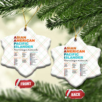 AAPI Heritage Month Ceramic Ornament Asian American and Pacific Islander Countries Pride - Wonder Print Shop
