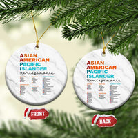 AAPI Heritage Month Ceramic Ornament Asian American and Pacific Islander Countries Pride - Wonder Print Shop