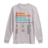 AAPI Heritage Month Long Sleeve Shirt Asian American and Pacific Islander Countries Pride